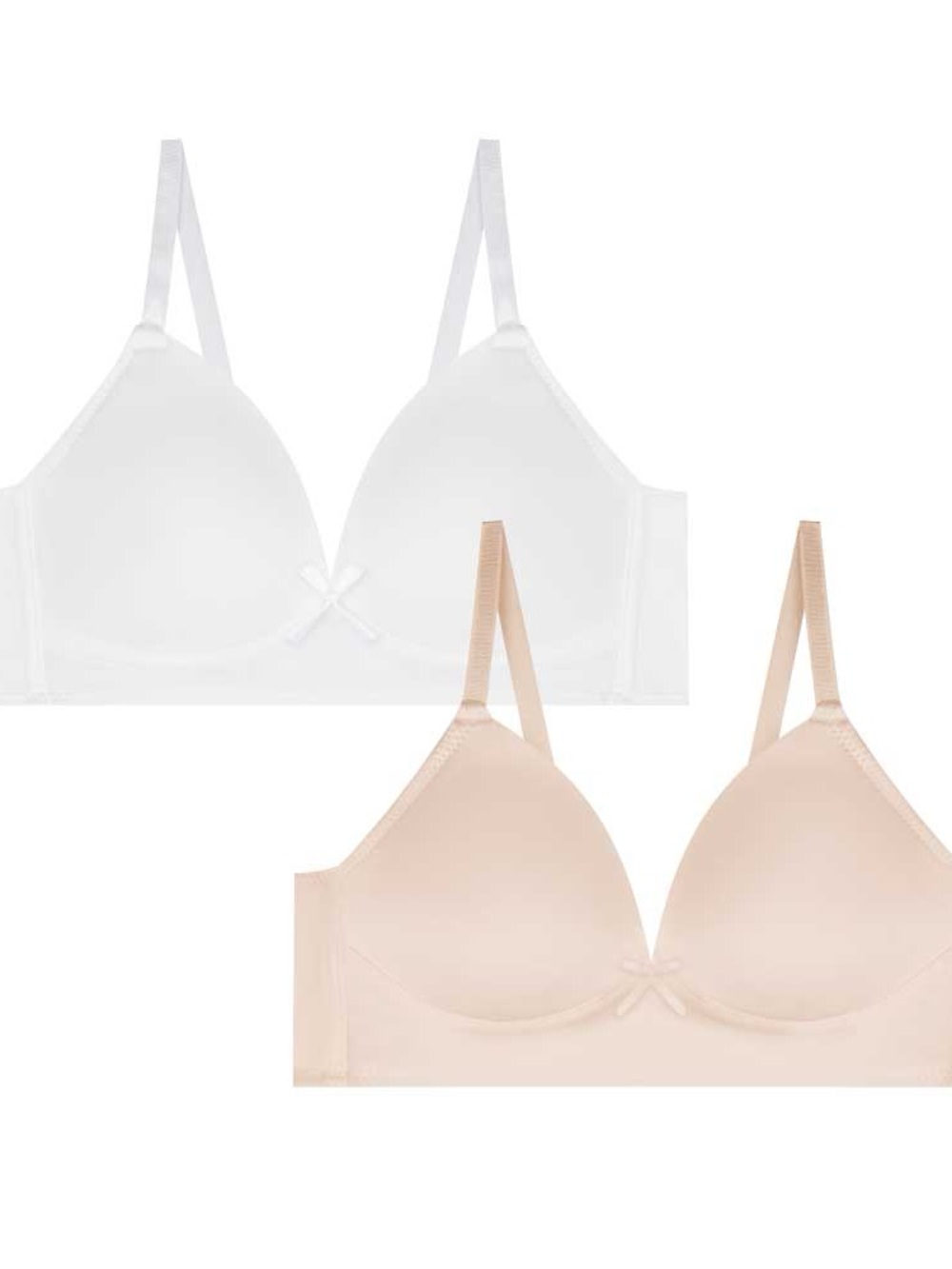 NWT - 2-Pack Everyday Wireless T-Shirt Bra - White & Nude